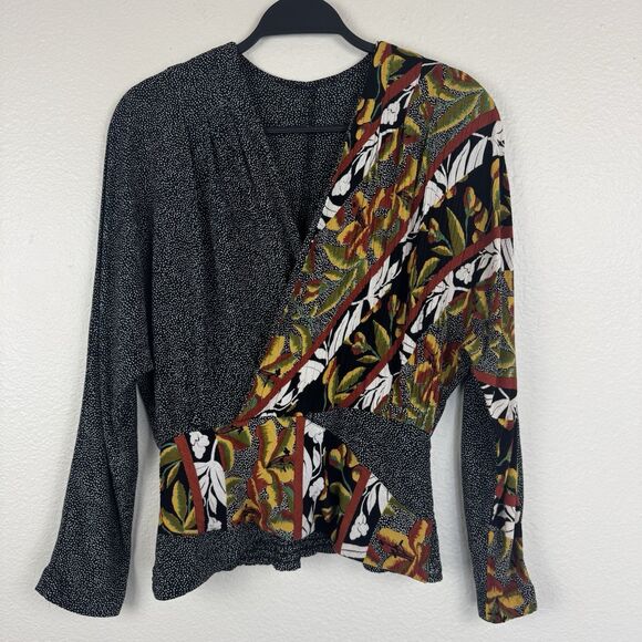 Vtg 90s Marsha Brander Componix 2 Piece Set Floral Polka Dots Pants Top 10 M - Picture 10 of 16